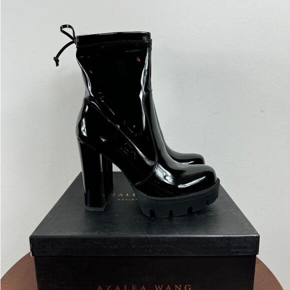AZALEA WANG Rainy Platform Bootie in Black Size 8.5 - Picture 5 of 8